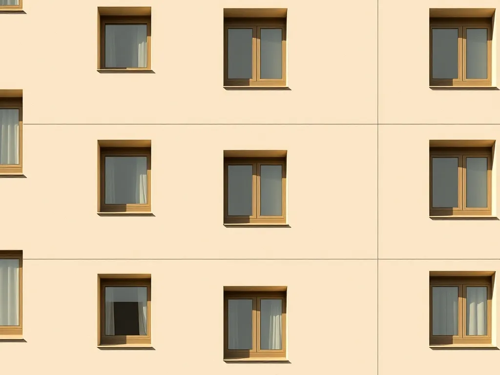 Minimalist architectural photo of a modern building with rep
